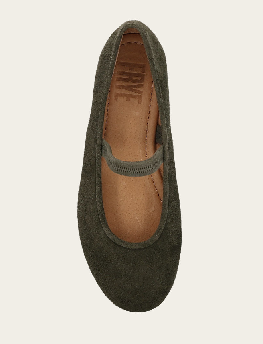 Women's Dark Olive Emma Elastic Mary Jane Shoe Dark Olive - Frye