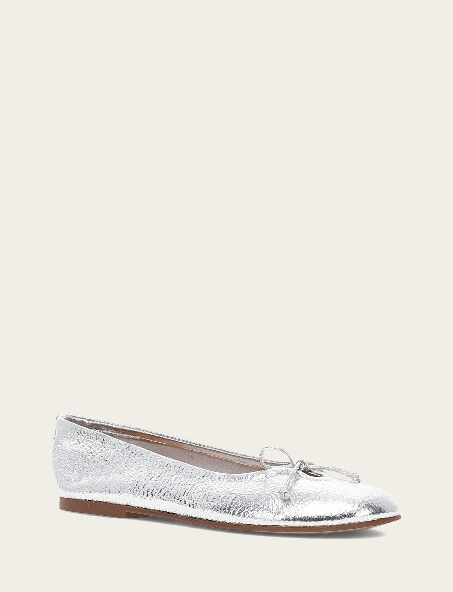 Women's Silver Emma Ballet Shoe Silver - Frye