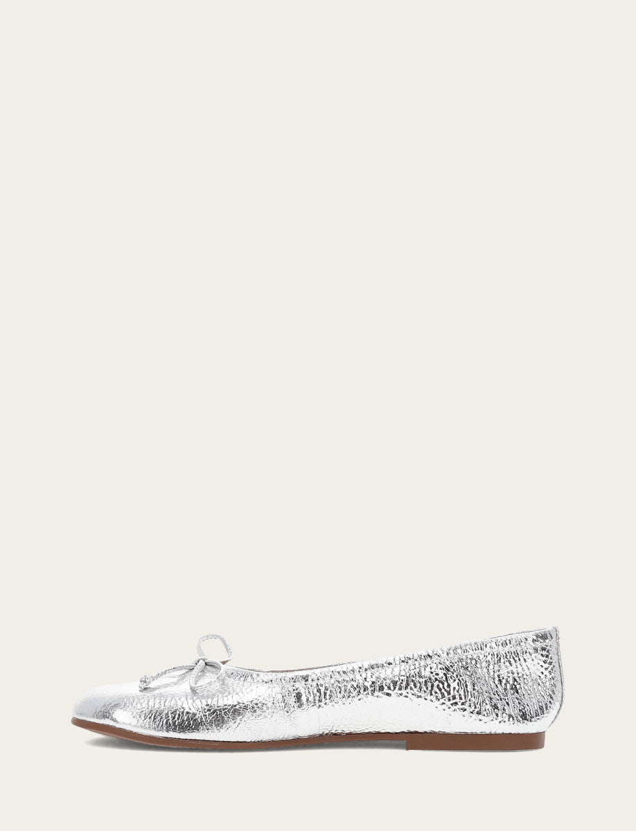 Women's Silver Emma Ballet Shoe Silver - Frye