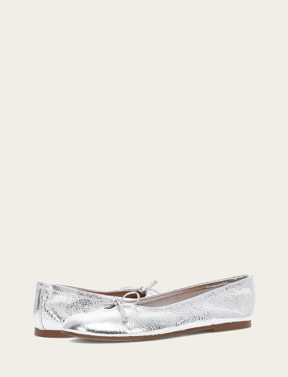 Women's Silver Emma Ballet Shoe Silver - Frye
