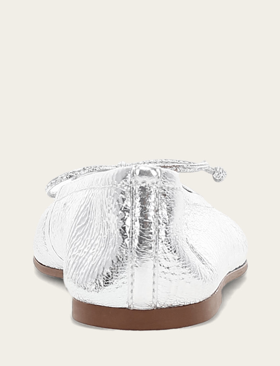 Women's Silver Emma Ballet Shoe Silver - Frye