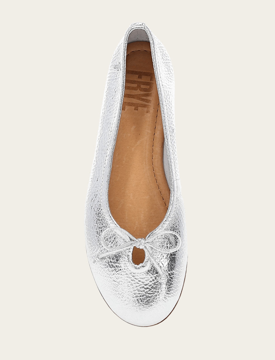 Women's Silver Emma Ballet Shoe Silver - Frye