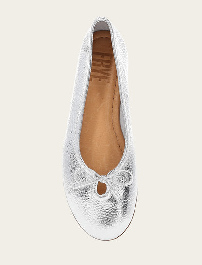 Women's Silver Emma Ballet Shoe Silver - Frye