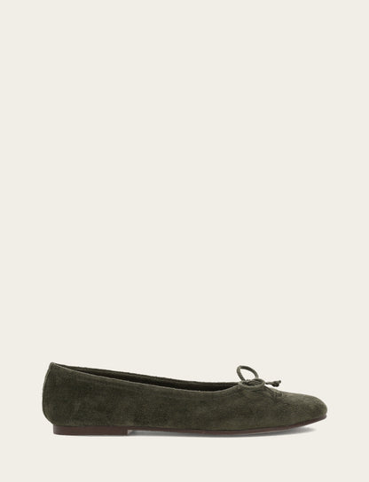 Women's Dark Olive Emma Ballet Shoe Dark Olive - Frye