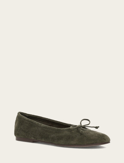 Women's Dark Olive Emma Ballet Shoe Dark Olive - Frye