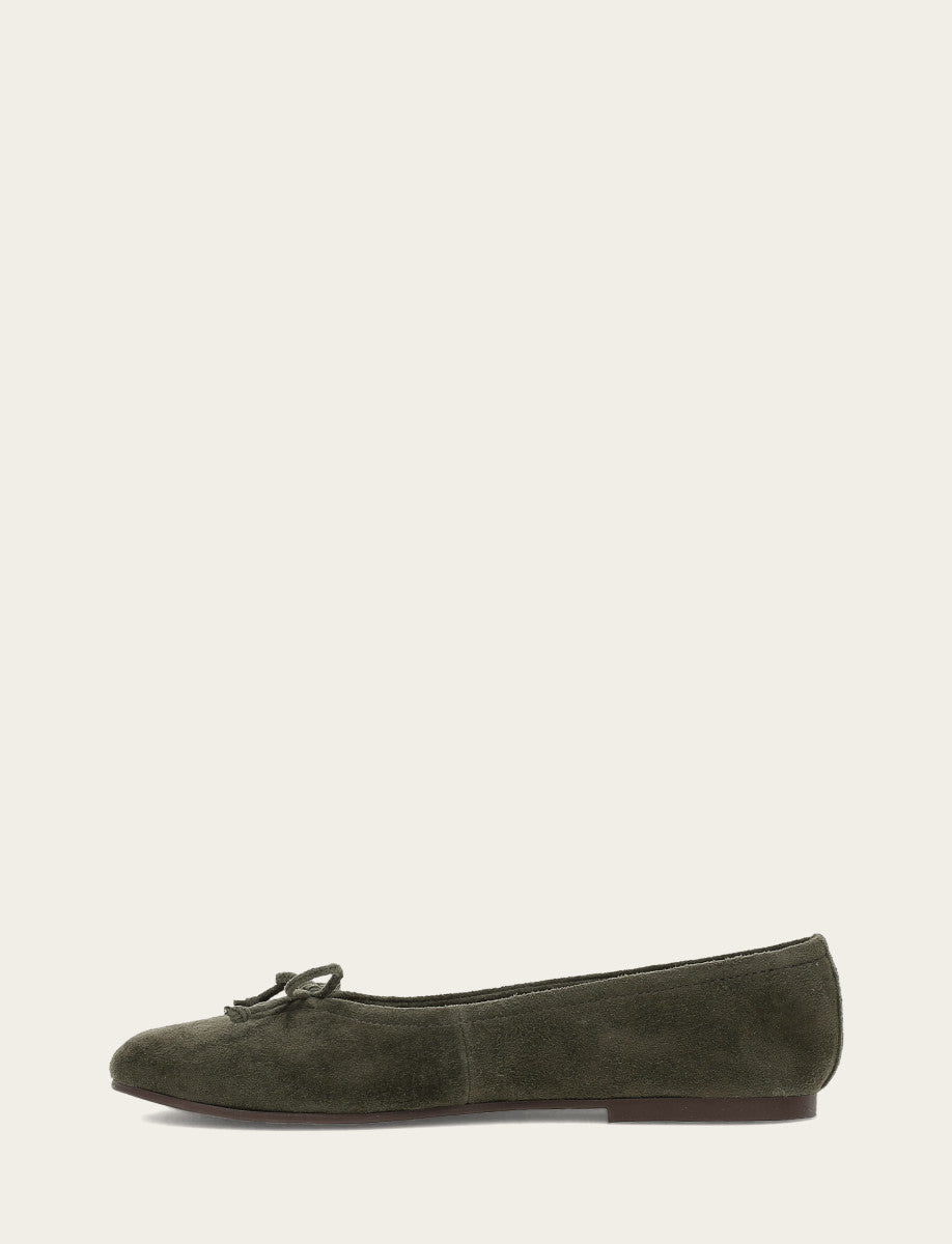 Women's Dark Olive Emma Ballet Shoe Dark Olive - Frye