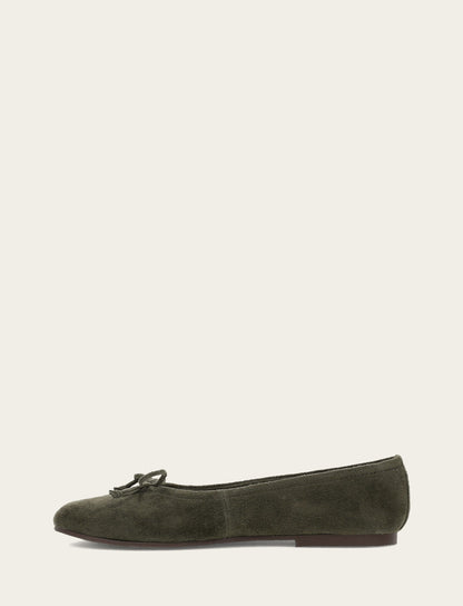 Women's Dark Olive Emma Ballet Shoe Dark Olive - Frye