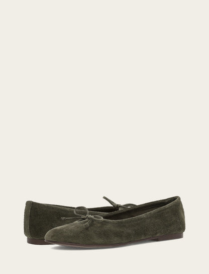 Women's Dark Olive Emma Ballet Shoe Dark Olive - Frye