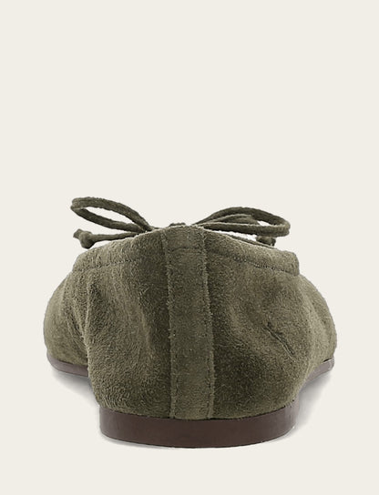 Women's Dark Olive Emma Ballet Shoe Dark Olive - Frye