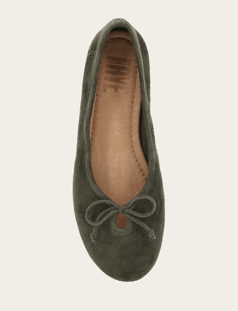 Women's Dark Olive Emma Ballet Shoe Dark Olive - Frye