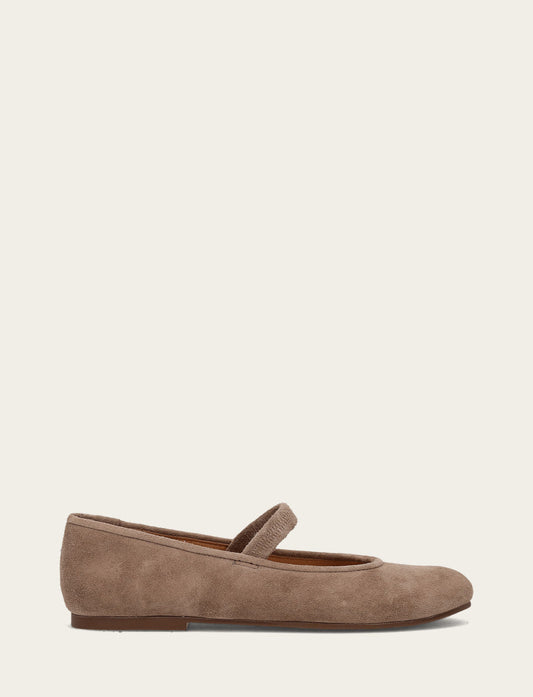 Women's Dark Taupe Emma Elastic Mary Jane Shoe Dark Taupe - Frye