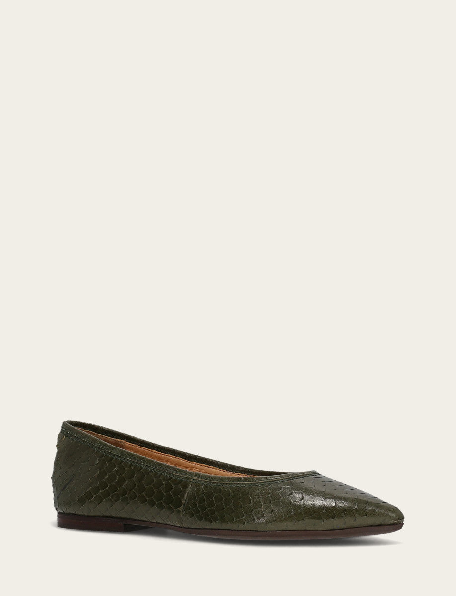 Women's Dark Olive Heather Ballet Shoe Dark Olive - Frye