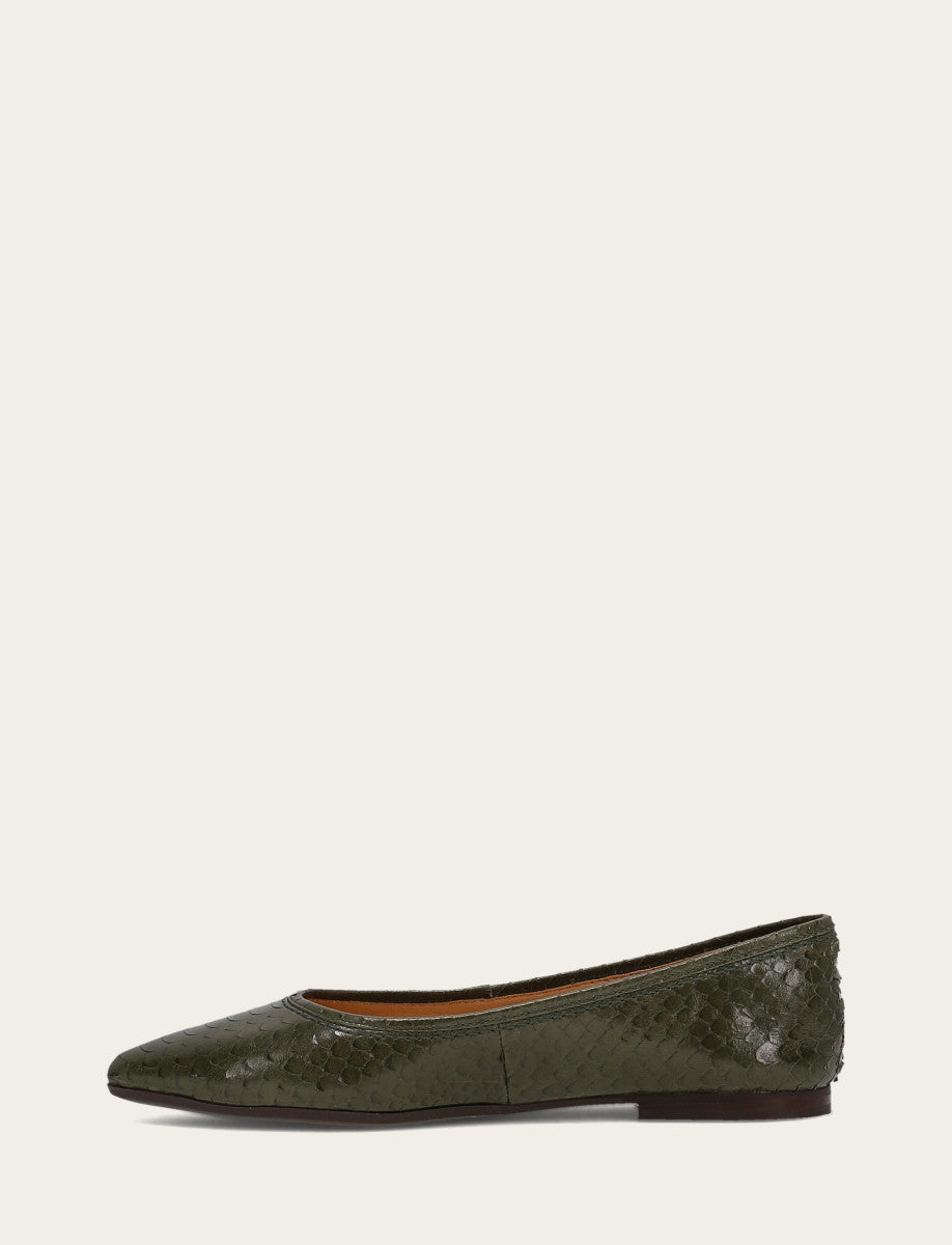 Women's Dark Olive Heather Ballet Shoe Dark Olive - Frye