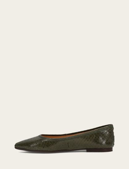 Women's Dark Olive Heather Ballet Shoe Dark Olive - Frye