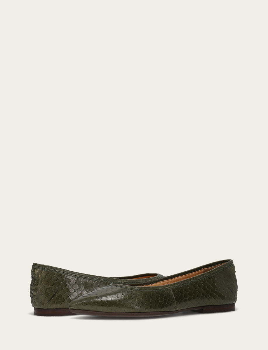 Women's Dark Olive Heather Ballet Shoe Dark Olive - Frye