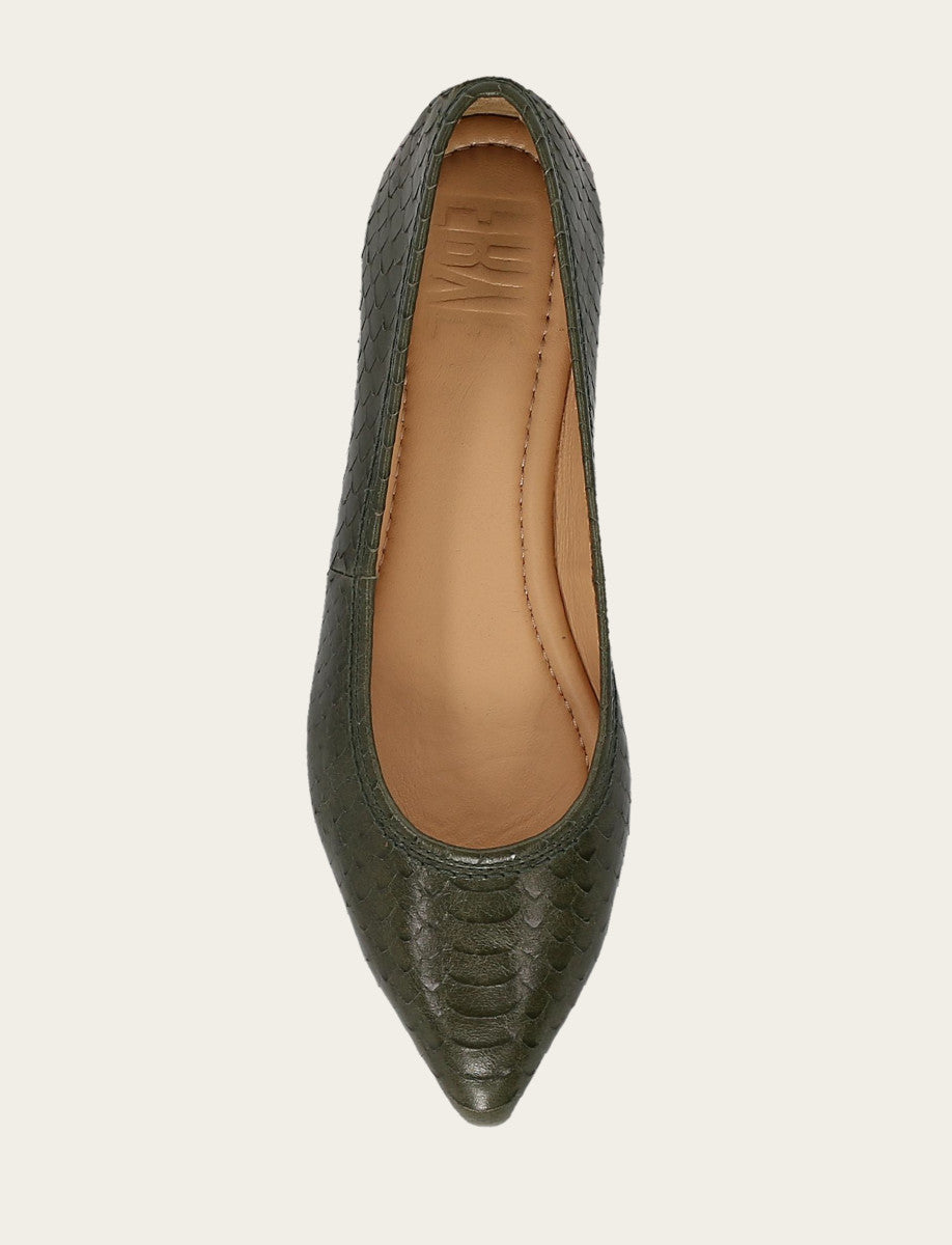 Women's Dark Olive Heather Ballet Shoe Dark Olive - Frye