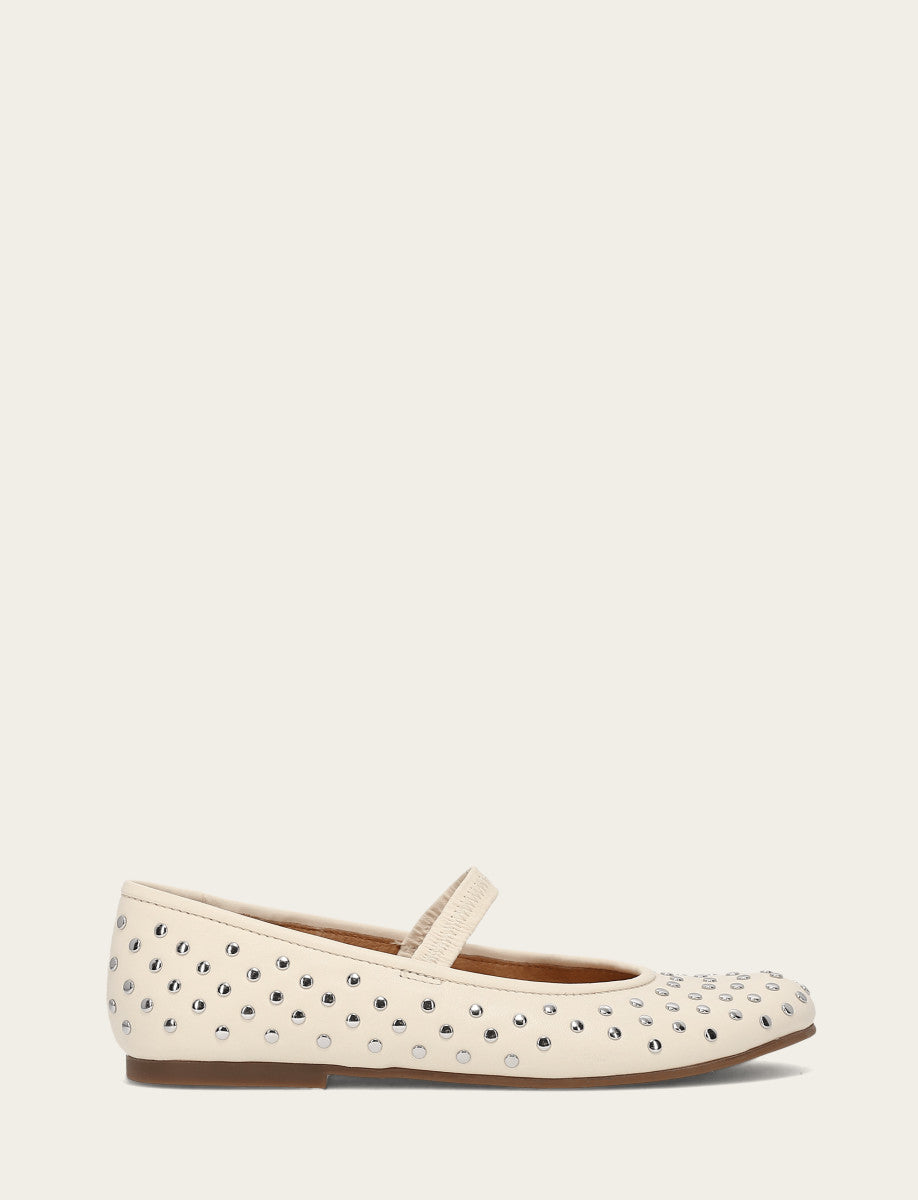 Women's Ecru Emma Studded Mary Jane Shoe Ecru - Frye