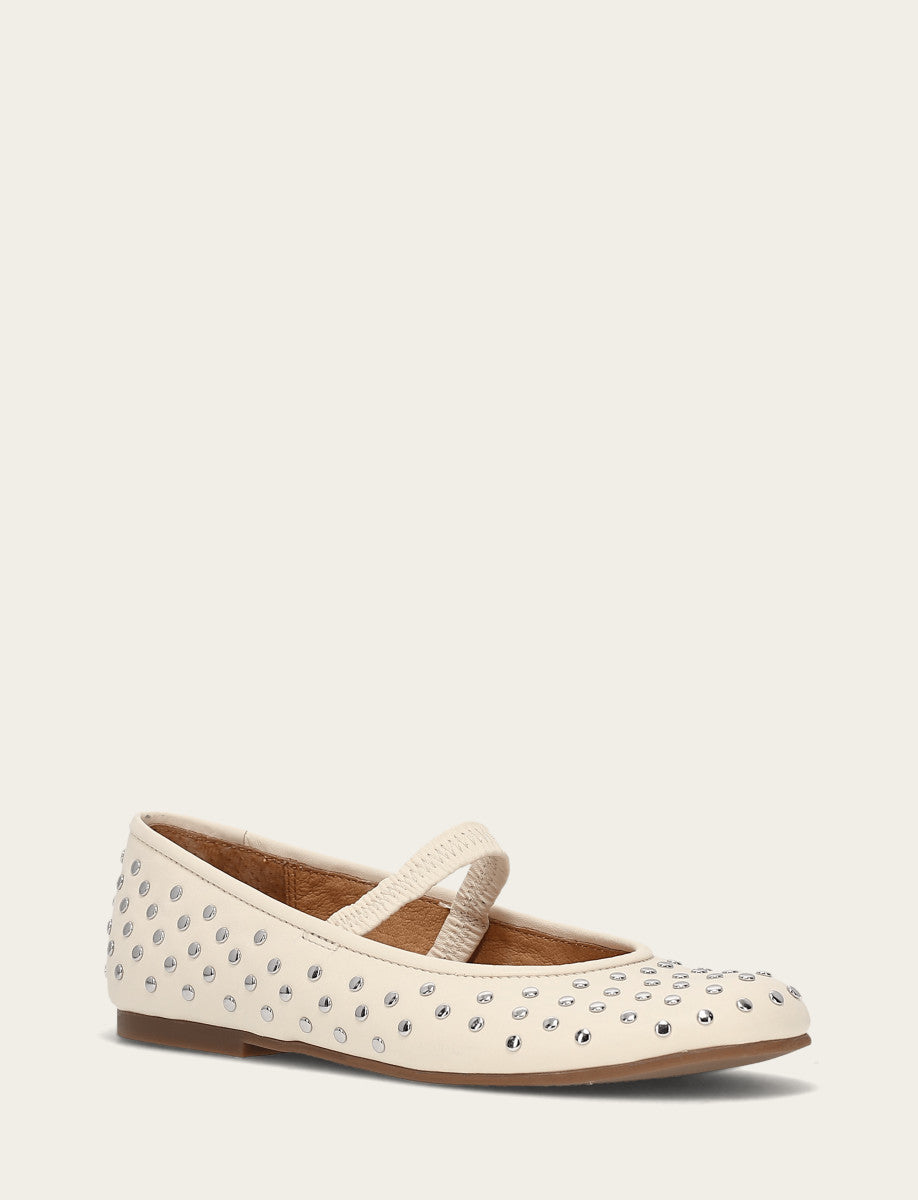 Women's Ecru Emma Studded Mary Jane Shoe Ecru - Frye