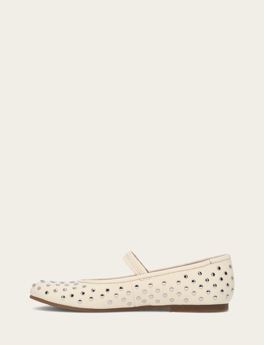 Women's Ecru Emma Studded Mary Jane Shoe Ecru - Frye