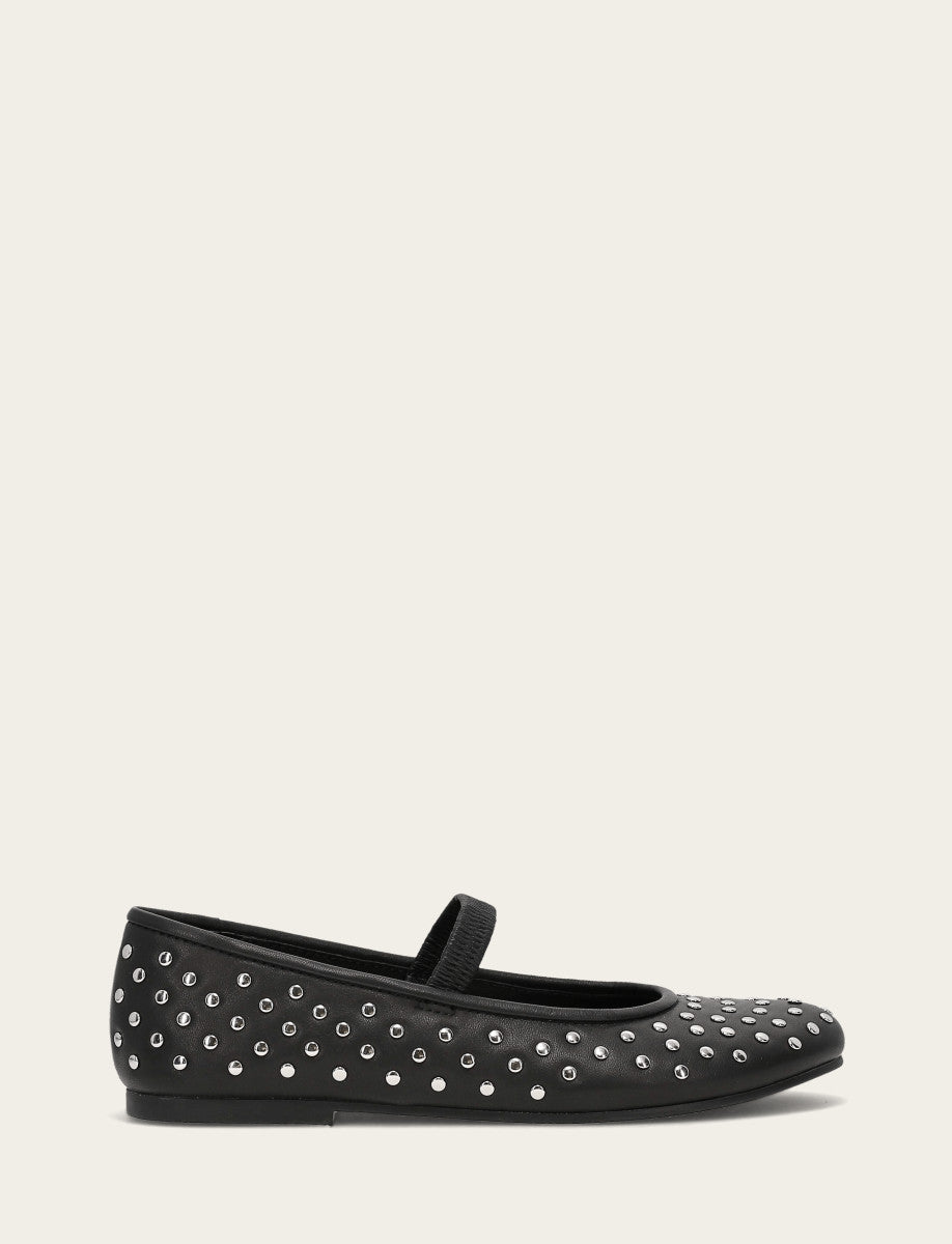 Women's Black Emma Studded Mary Jane Shoe Black - Frye