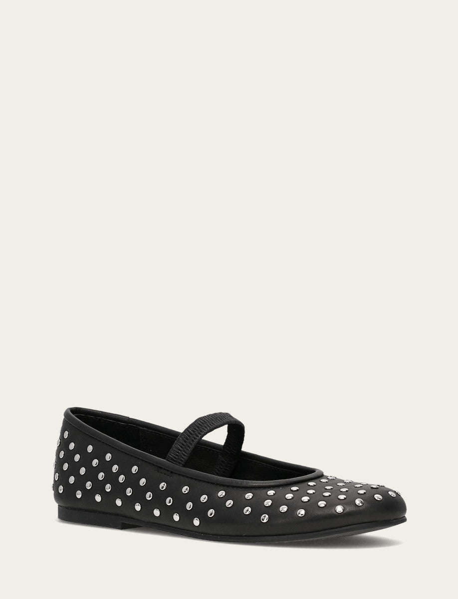 Women's Black Emma Studded Mary Jane Shoe Black - Frye