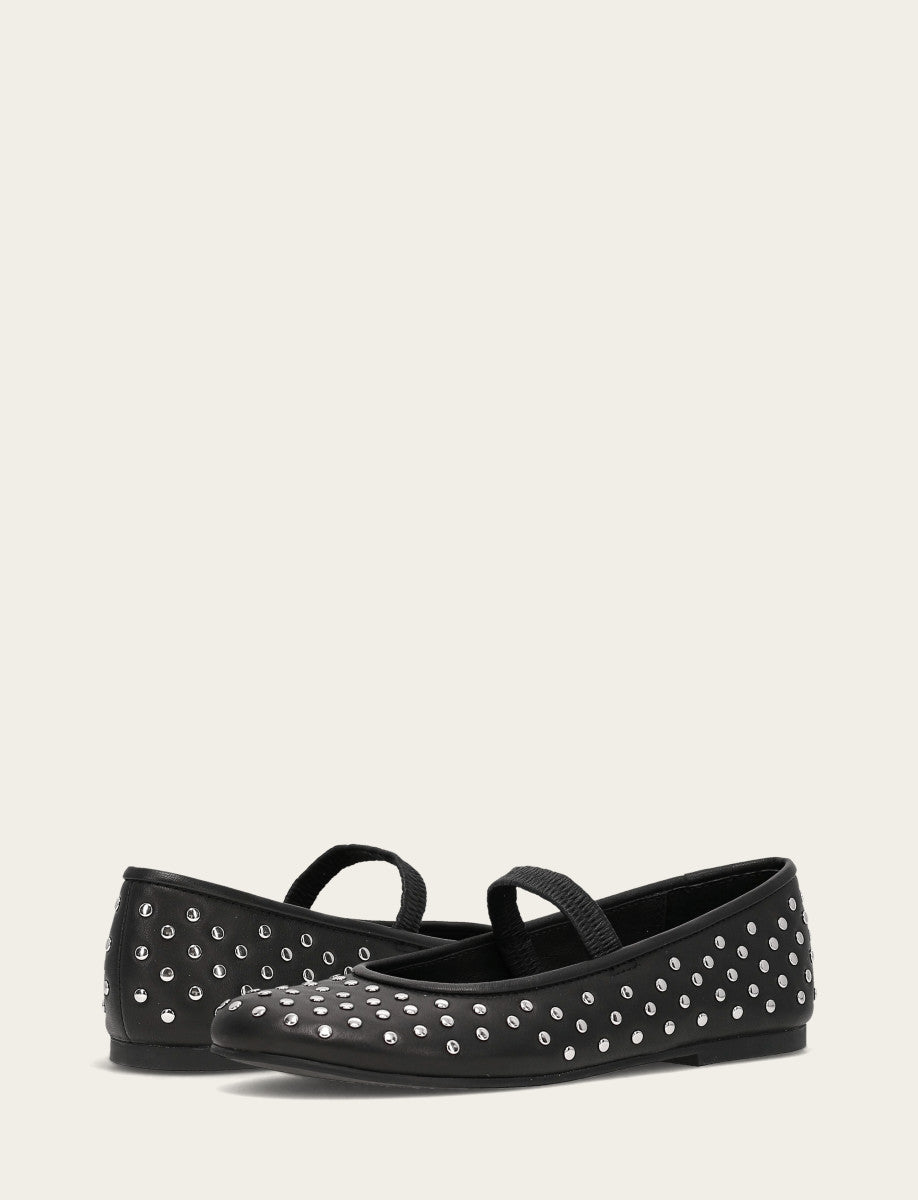 Women's Black Emma Studded Mary Jane Shoe Black - Frye