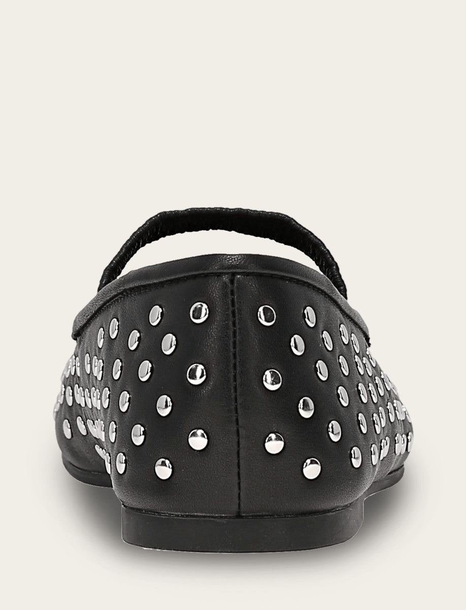 Women's Black Emma Studded Mary Jane Shoe Black - Frye