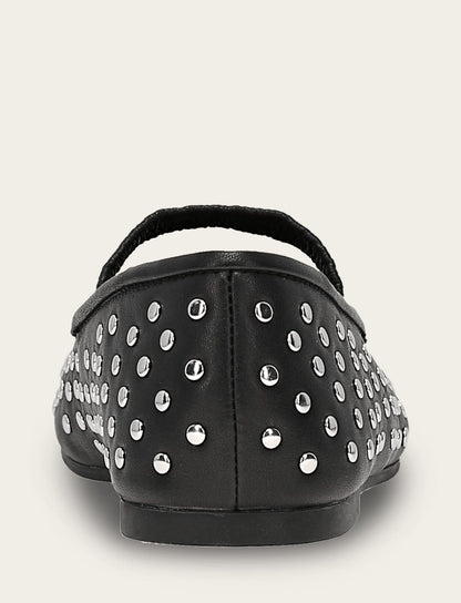 Women's Black Emma Studded Mary Jane Shoe Black - Frye