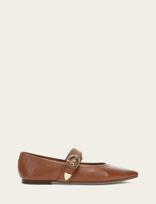 Women's Dark Latte Heather Buckle Mary Jane Flats Dark Latte - Frye