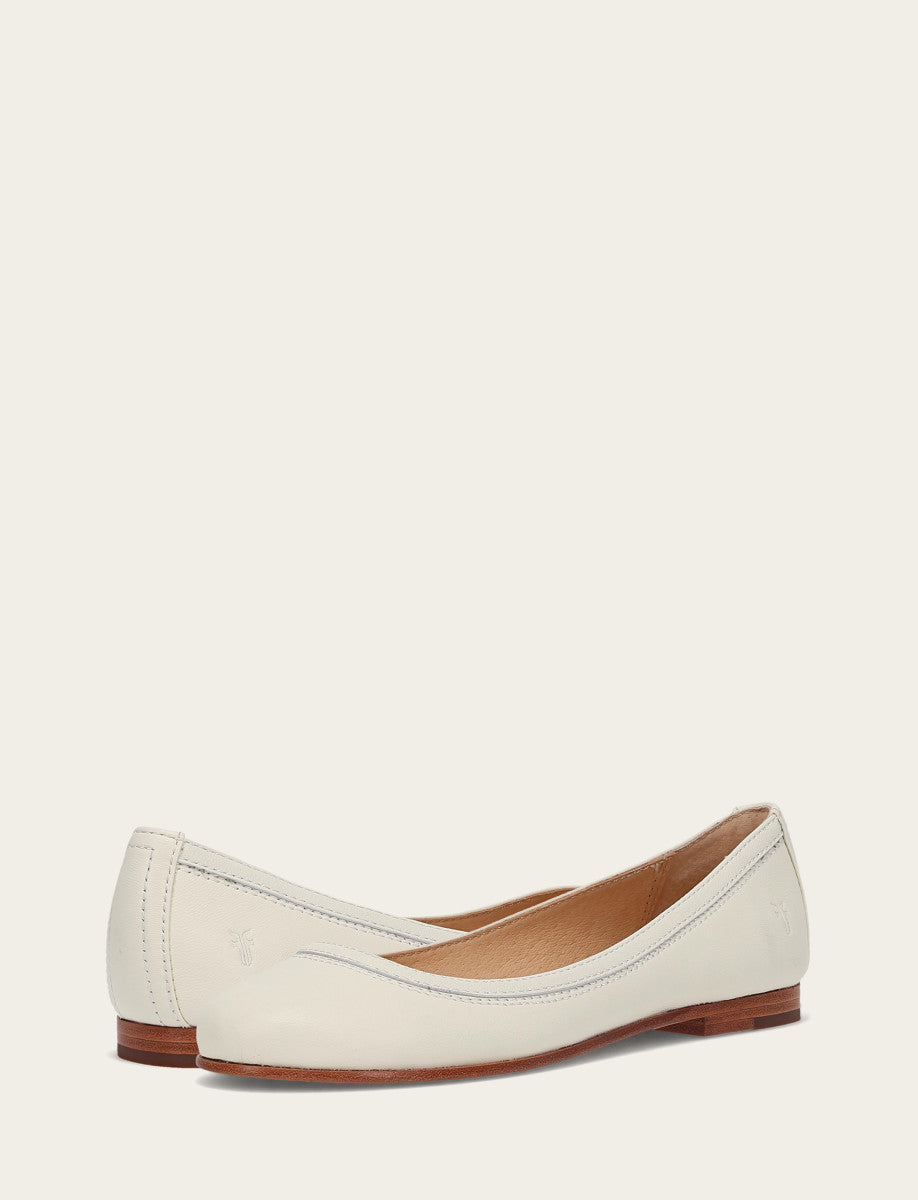 Women's White Carson Ballet Flats White - Frye