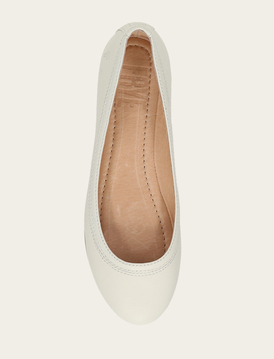Women's White Carson Ballet Flats White - Frye