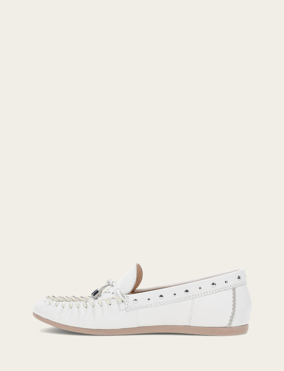 Women's White Naya Stud Moc Loafers White - Frye