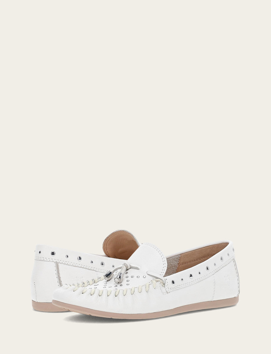 Women's White Naya Stud Moc Loafers White - Frye