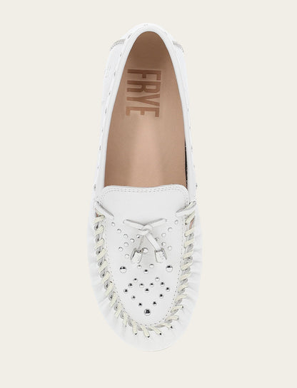 Women's White Naya Stud Moc Loafers White - Frye