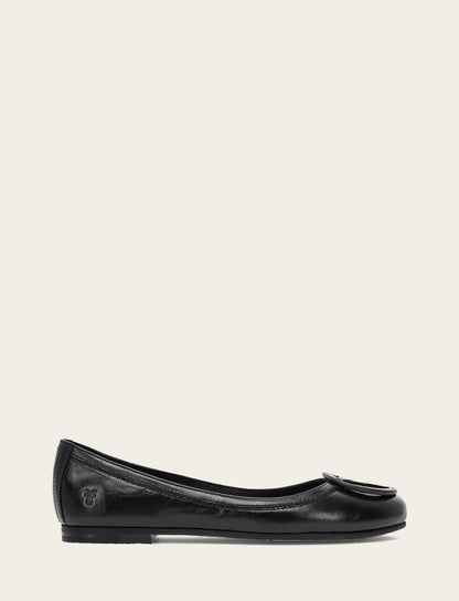 Women's Black Carson Logo Ballet Flats Black - Frye