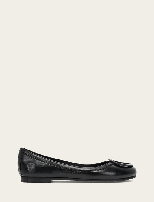 Women's Black Carson Logo Ballet Flats Black - Frye