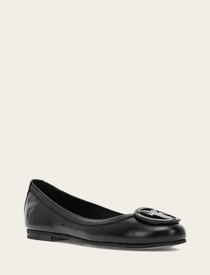Women's Black Carson Logo Ballet Flats Black - Frye