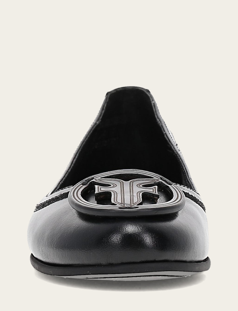 Women's Black Carson Logo Ballet Flats Black - Frye