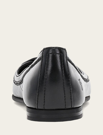 Women's Black Carson Logo Ballet Flats Black - Frye