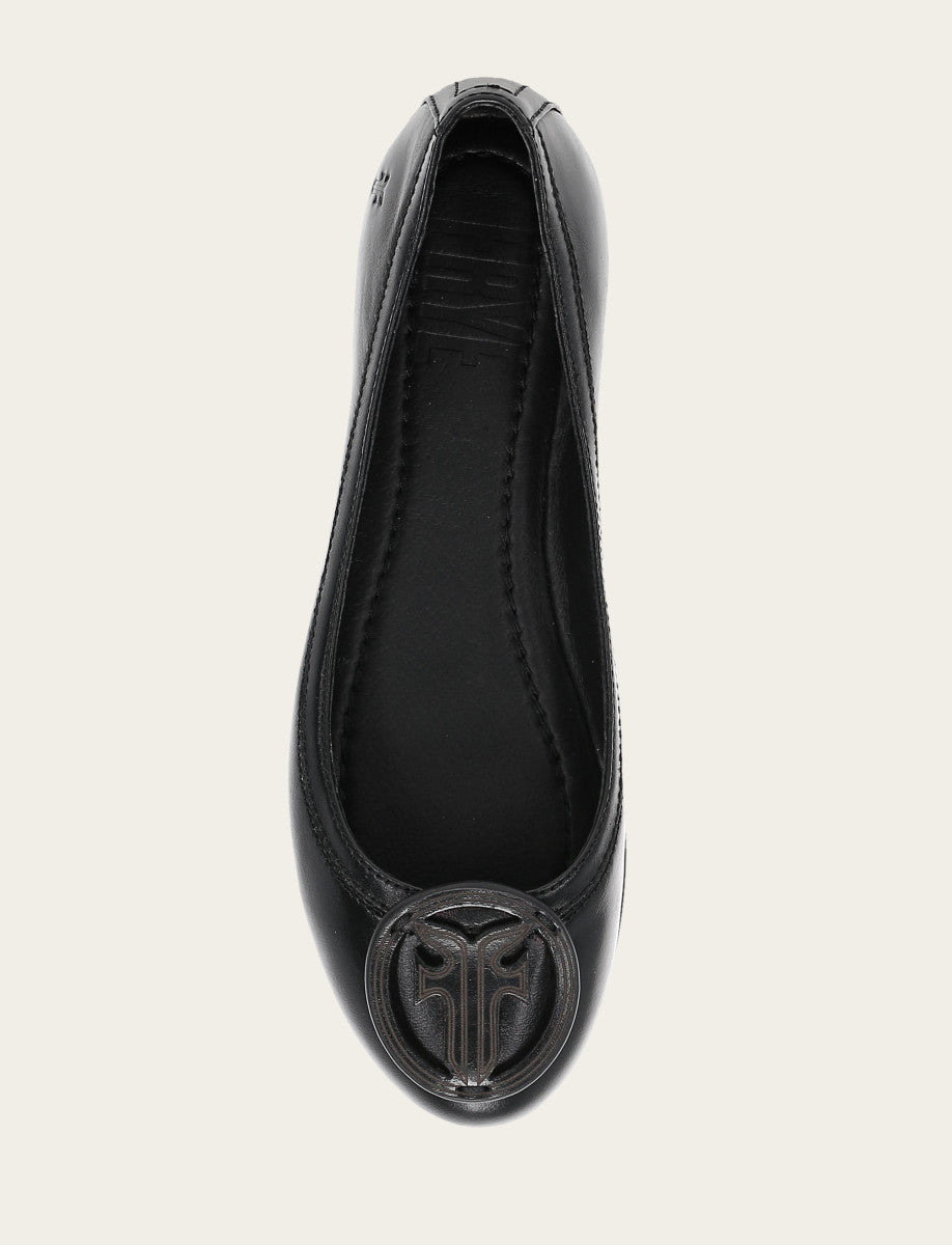 Women's Black Carson Logo Ballet Flats Black - Frye