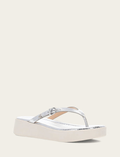 Women's Silver Maya Buckle Thong Sandals Silver - Frye