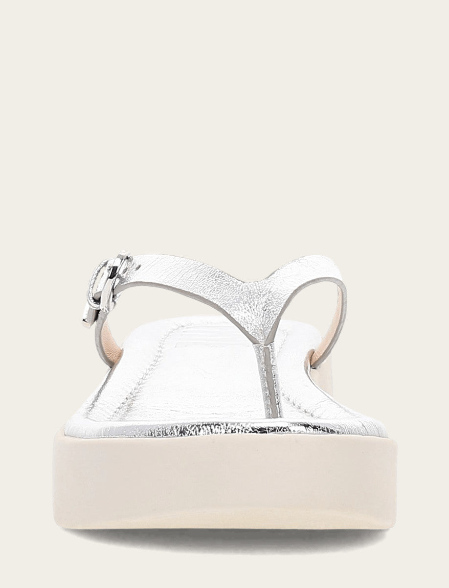 Women's Silver Maya Buckle Thong Sandals Silver - Frye
