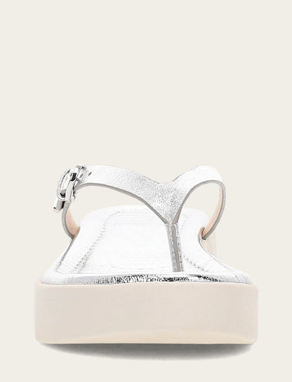 Women's Silver Maya Buckle Thong Sandals Silver - Frye