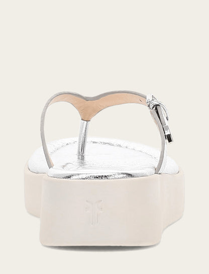 Women's Silver Maya Buckle Thong Sandals Silver - Frye