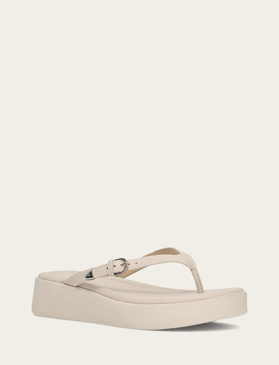 Women's Ivory Maya Buckle Thong Sandals Ivory - Frye