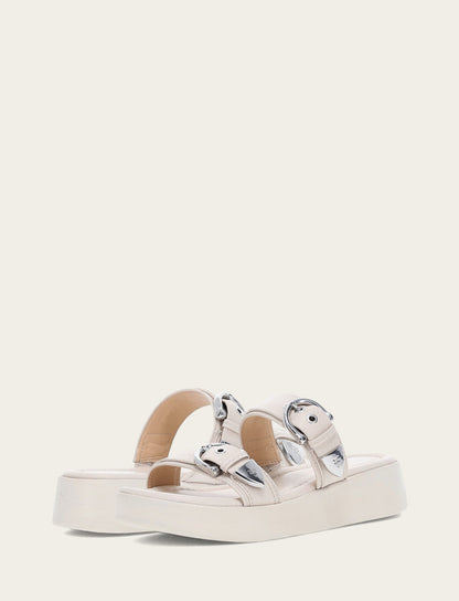 Women's Ivory Maya Buckle Sandals Ivory - Frye