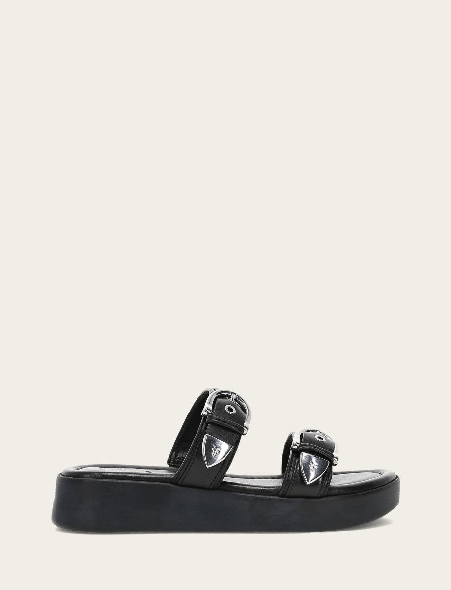 Women's Black Maya Buckle Sandals Black - Frye