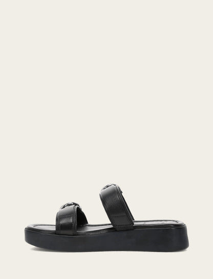 Women's Black Maya Buckle Sandals Black - Frye