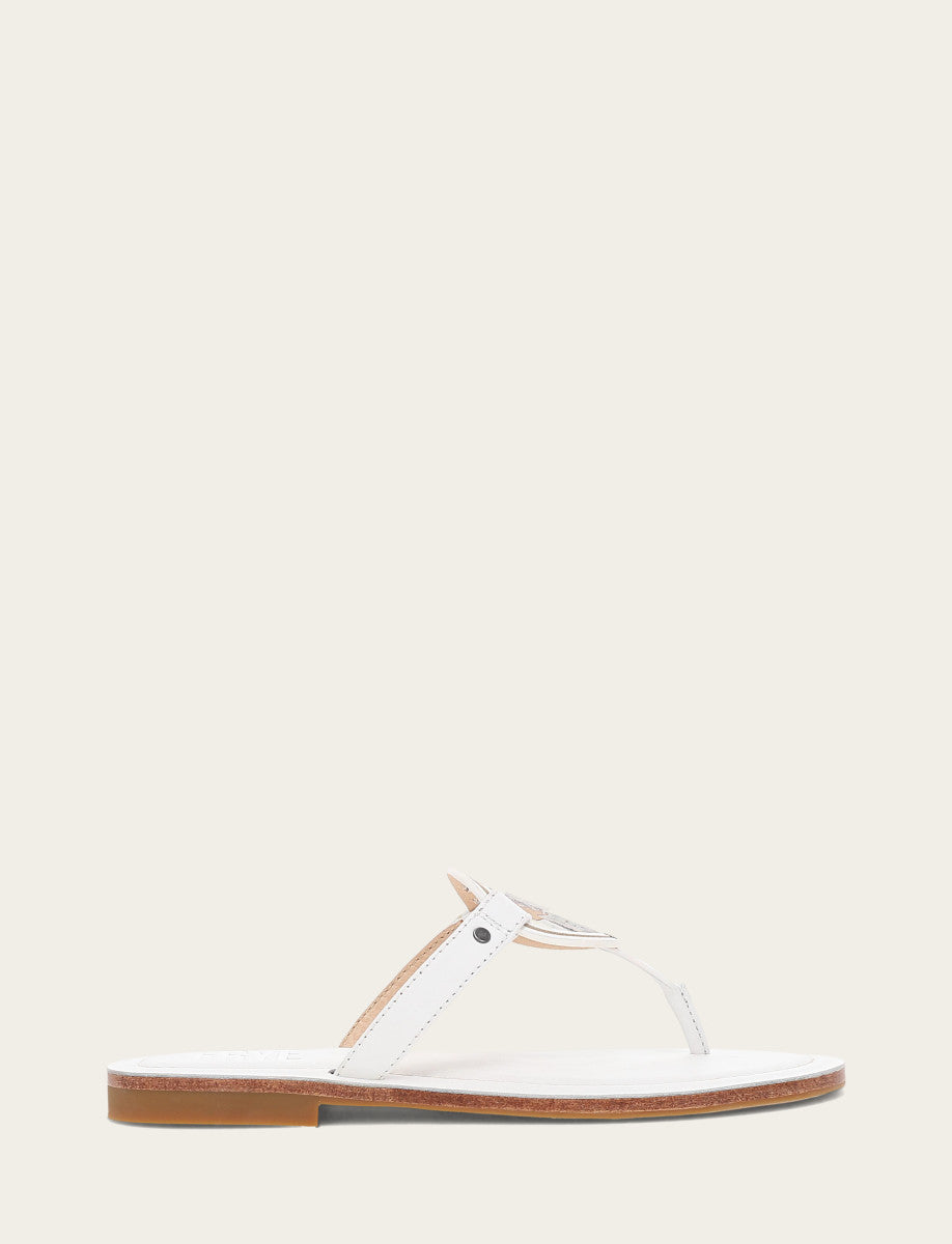 Women's White Taylor Logo Sandals White - Frye