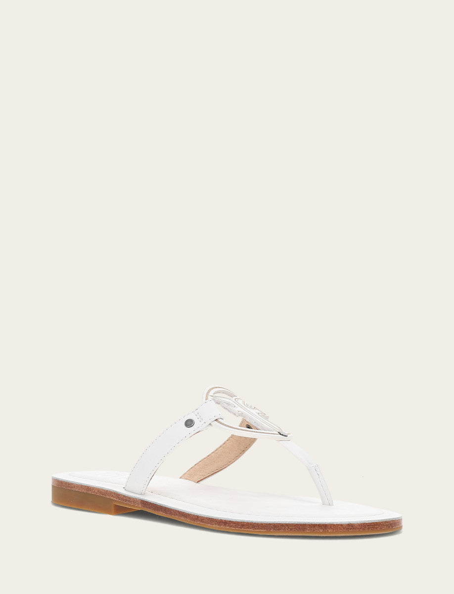 Women's White Taylor Logo Sandals White - Frye